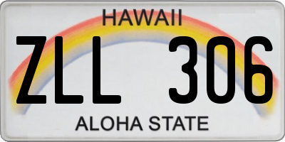 HI license plate ZLL306