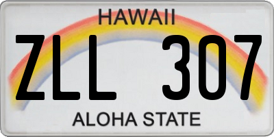 HI license plate ZLL307