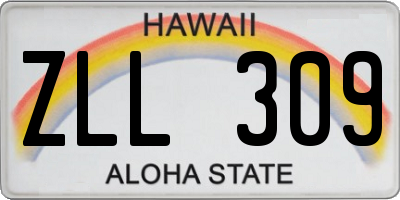 HI license plate ZLL309