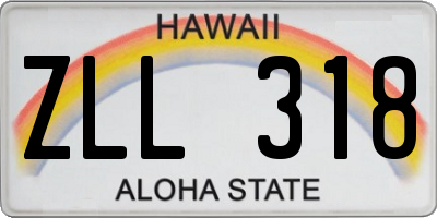 HI license plate ZLL318