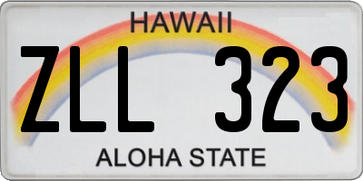 HI license plate ZLL323