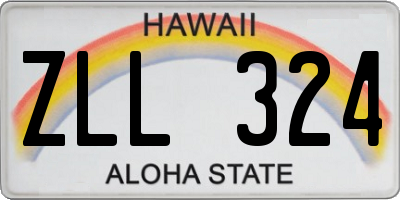 HI license plate ZLL324