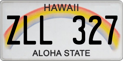 HI license plate ZLL327