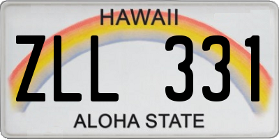 HI license plate ZLL331