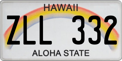 HI license plate ZLL332