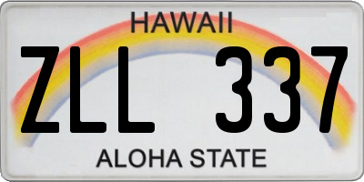 HI license plate ZLL337