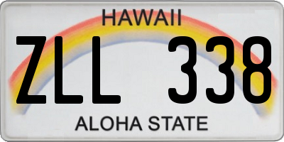 HI license plate ZLL338