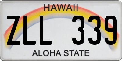 HI license plate ZLL339