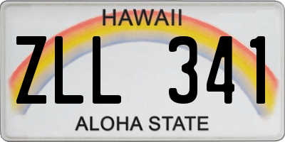 HI license plate ZLL341