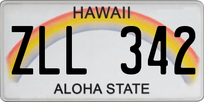 HI license plate ZLL342