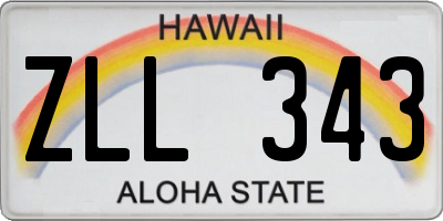 HI license plate ZLL343