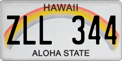 HI license plate ZLL344