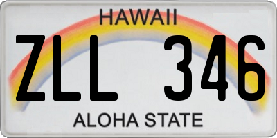 HI license plate ZLL346