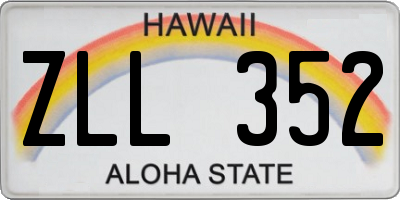 HI license plate ZLL352