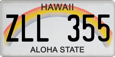 HI license plate ZLL355