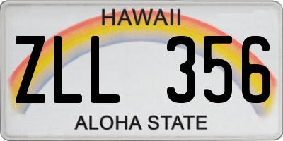 HI license plate ZLL356