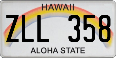 HI license plate ZLL358