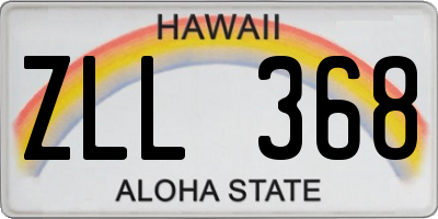 HI license plate ZLL368