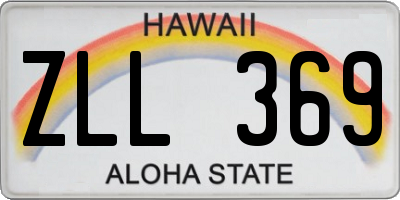 HI license plate ZLL369