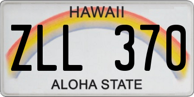 HI license plate ZLL370