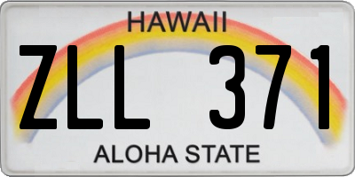 HI license plate ZLL371