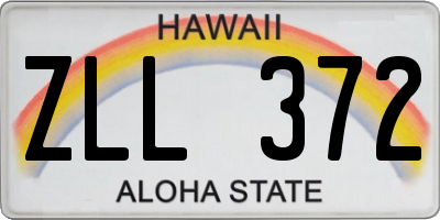 HI license plate ZLL372