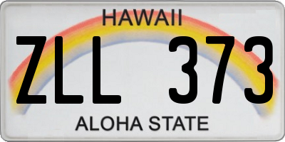 HI license plate ZLL373