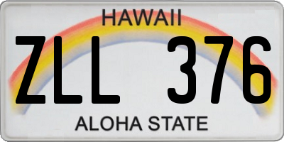 HI license plate ZLL376