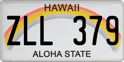 HI license plate ZLL379