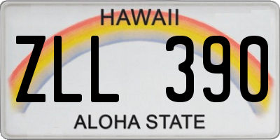 HI license plate ZLL390