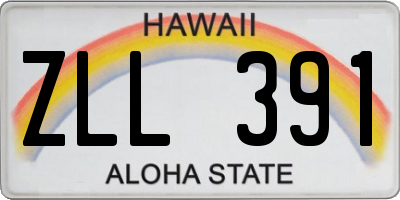 HI license plate ZLL391