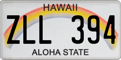 HI license plate ZLL394