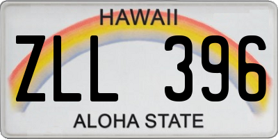 HI license plate ZLL396