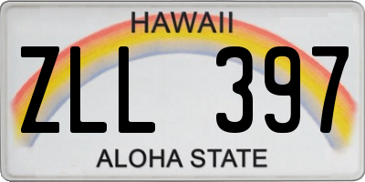 HI license plate ZLL397