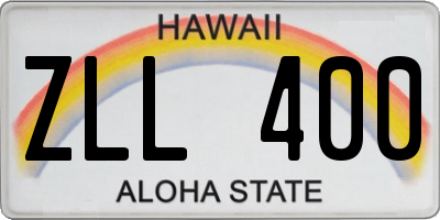 HI license plate ZLL400