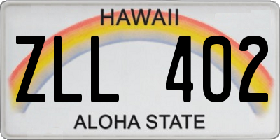 HI license plate ZLL402