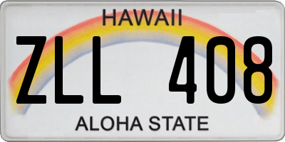 HI license plate ZLL408