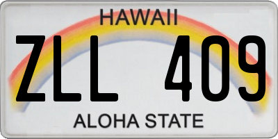 HI license plate ZLL409