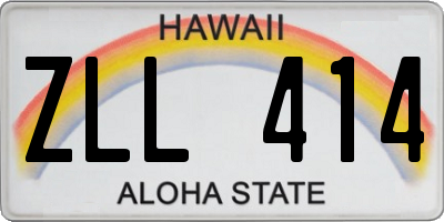 HI license plate ZLL414