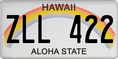 HI license plate ZLL422