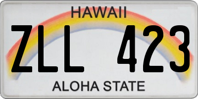 HI license plate ZLL423