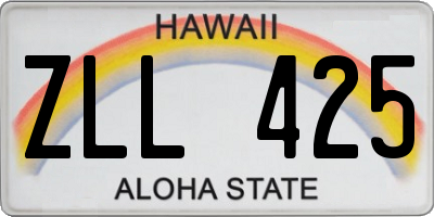 HI license plate ZLL425