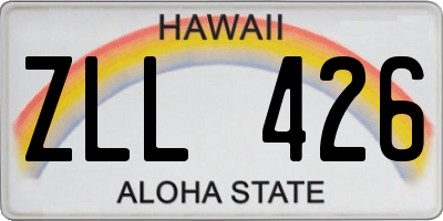 HI license plate ZLL426