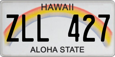 HI license plate ZLL427