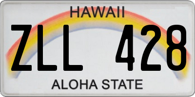 HI license plate ZLL428