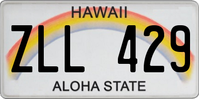 HI license plate ZLL429