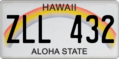 HI license plate ZLL432