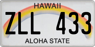 HI license plate ZLL433