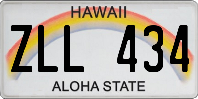 HI license plate ZLL434