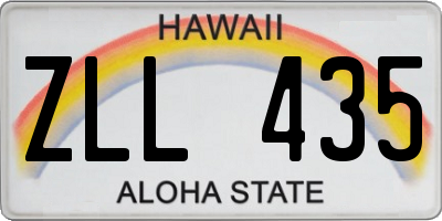 HI license plate ZLL435